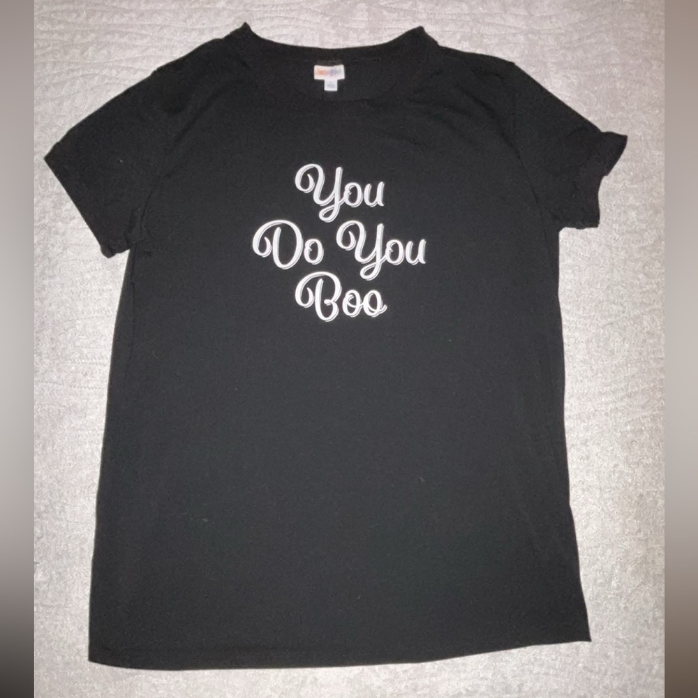 LuLaRoe “You Do You Boo” Crewneck Long Shirt Top